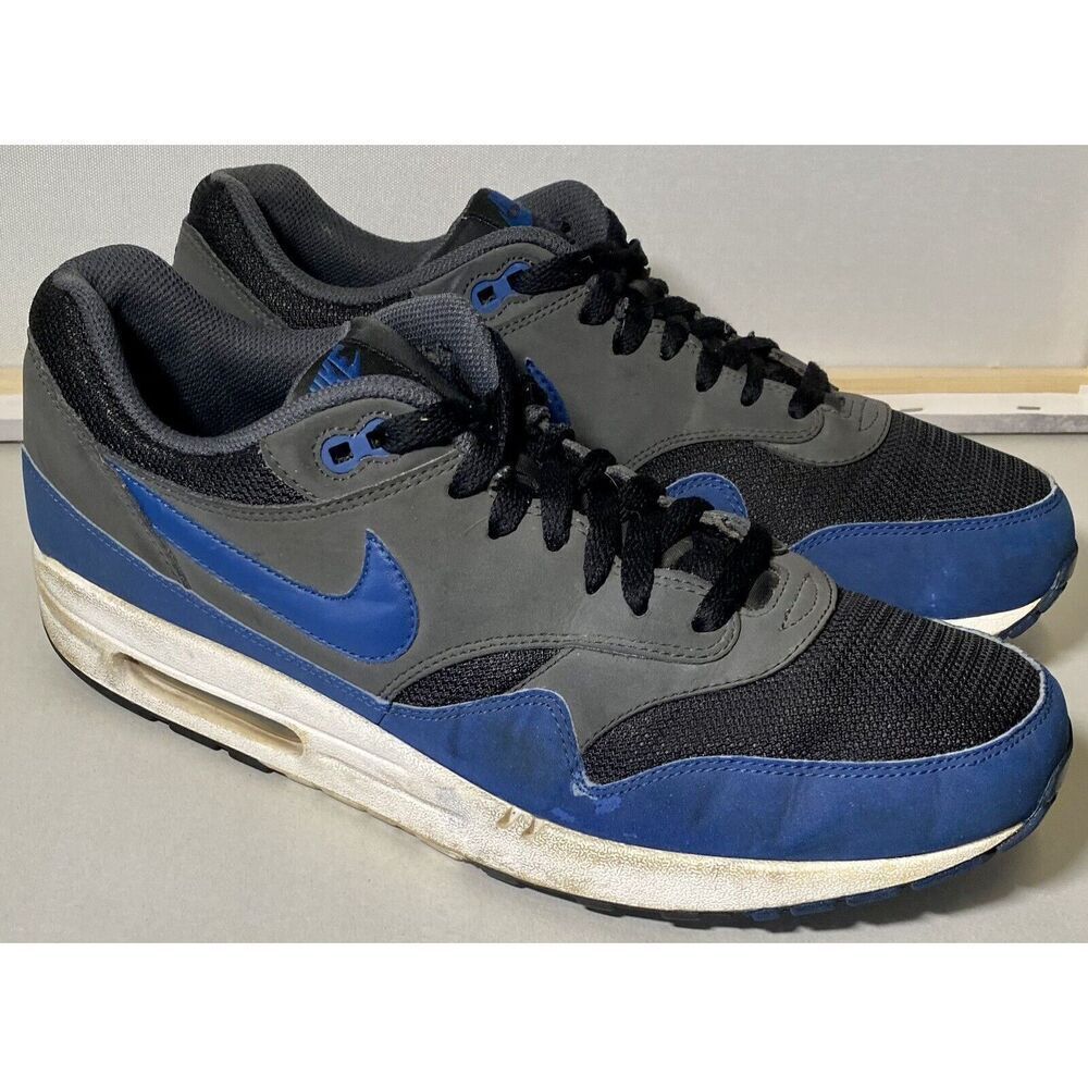 Nike Air Max 1 Essential Deep Royal Blue/Anthracite/Black 2012 Trainers Size 12